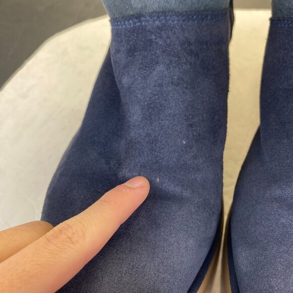 UGG Women's Kristin Sheepskin Wedge Slip-on Bootie Blue Size 12 -1012497 - Picture 7 of 12